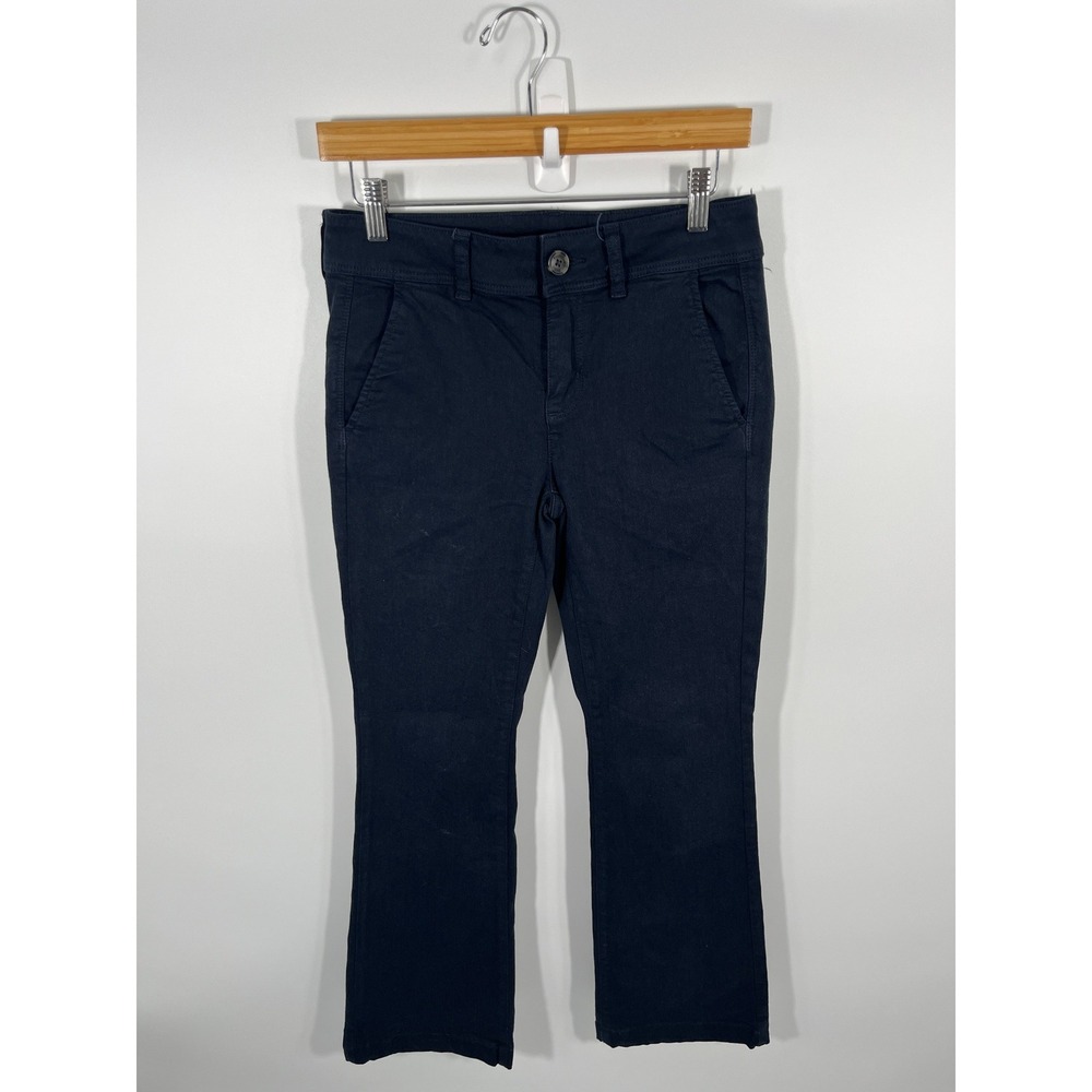 American Eagle‎ Kick Boot Pants Womens 4 Short Blue Dark Wash Mid Rise Stretch